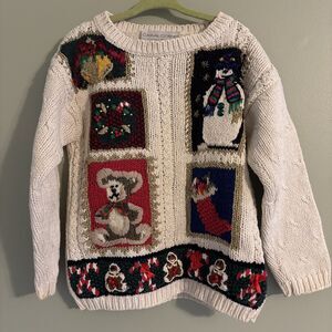 Children's Vintage Christmas Sweater Winter Ugly Knit Holiday